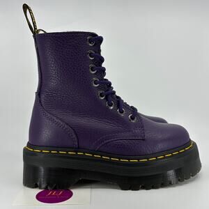 Dr. Martens Women's Jadon III Rick Purple Pisa Leather Platform Boots Size 5